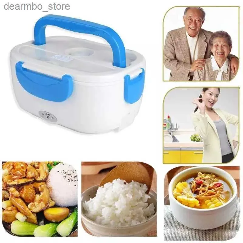 Bento Boxen 110 V 220 V Elektrische Heizung Lunchbox Lebensmittel Bento Heizung Reisboxen Lebensmittelheizung Kunststoff Liner Behälter Besteck Set für Zuhause L49