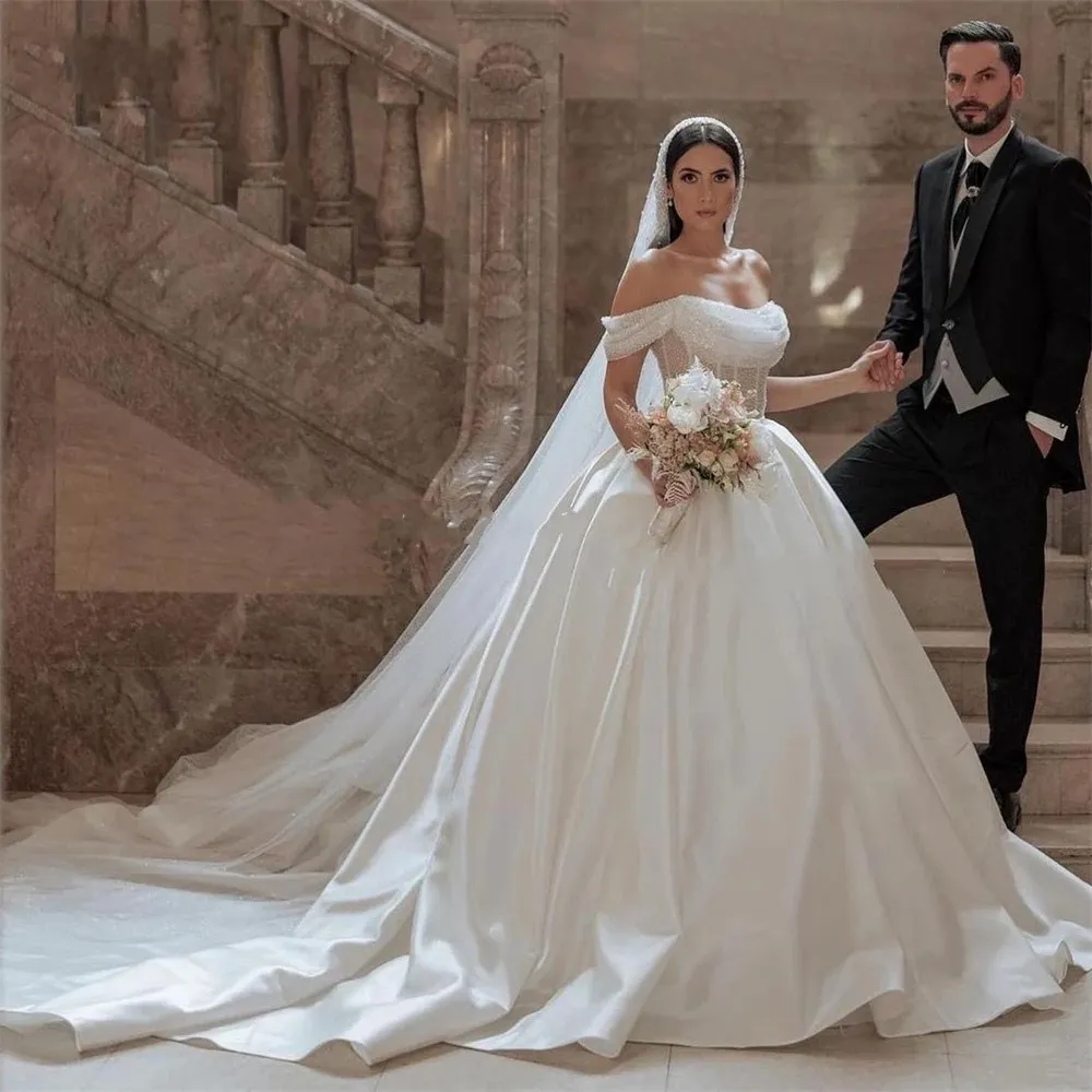 Vintage Satin Off Shoulder Wedding Dress, A Line... From Donnaweddingdress17, $113.41 | DHgate.Com Vintage Satin Off Shoulder Wedding Dress, A Line... From Donnaweddingdress17, $113.41 | DHgate.Com