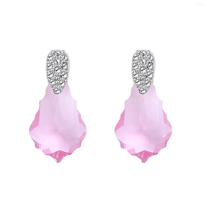 Orecchini per borchie ER-00248 2024 in gioielli di lusso Pink placcato in argento per donne articoli da 1 dollaro Regalizzazione