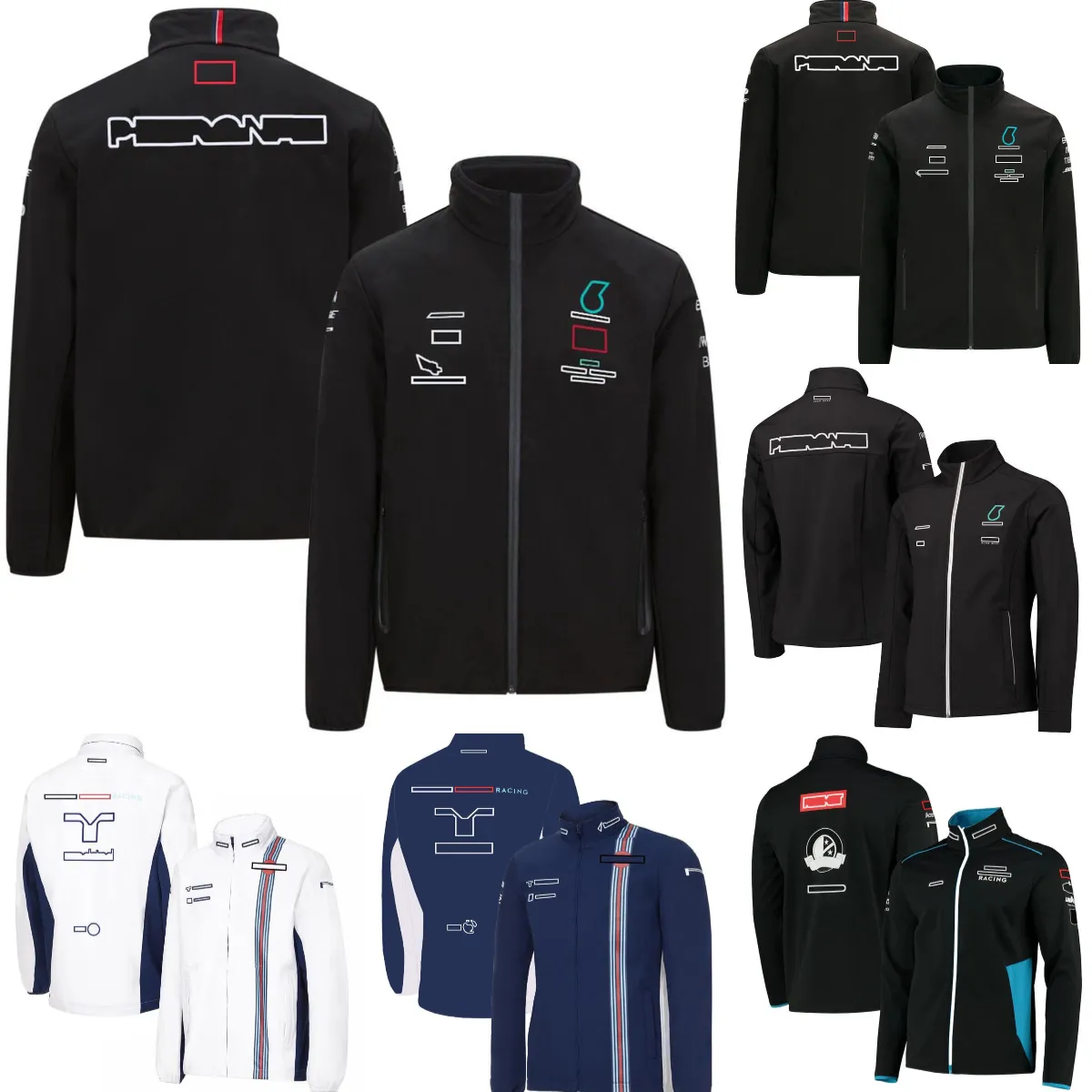 F1 Drivers Jackor Formel 1 Team Sweatshirt Jacket Autumn and Winter Racing Suit Uniform Jacket Men's Casual Zip Up Windbreaker