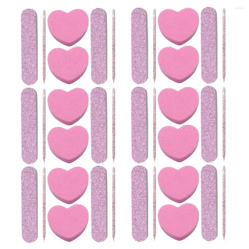 Kit per nail art buffer strisce blocchi a forma di cuore bastoncini kit strumenti file di lucidatura file buffer fai -da -te