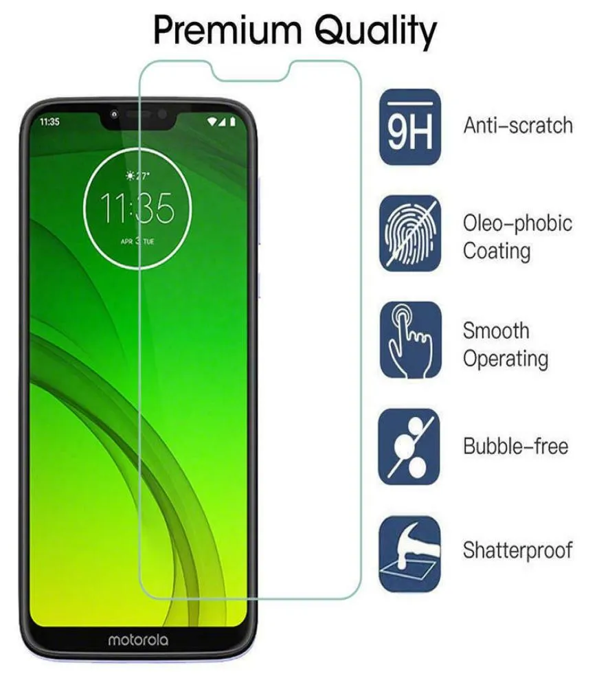 9H Tempered Glass For Motorola Moto G7 Plus G8 Powper G9 Play Screen Protector For Moto E6 6S E7 Plus Play P40 P50 Protective Glas6942903