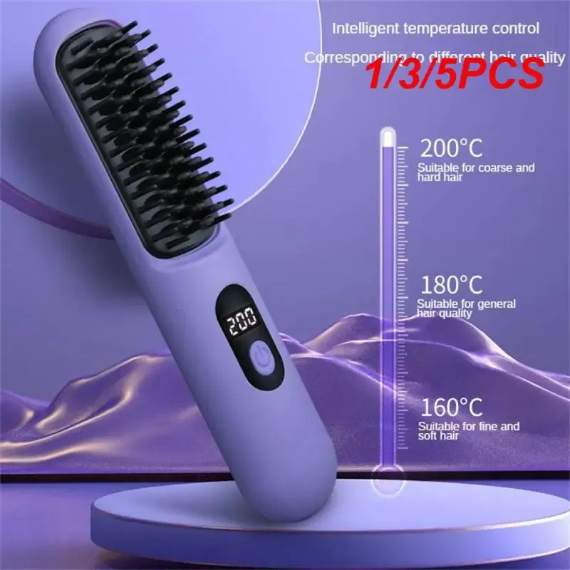 135pcs Négatif Ion Hair Sdrening Peigne facile à porter les cheveux raides non nocifs pour le curling des cheveux et le litre 240407