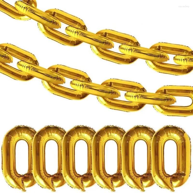 Décoration de fête 30pcs 32 pouces Gold Chain Balloons Jumbo Ballons pour les décorations d'anniversaire des années 80 90