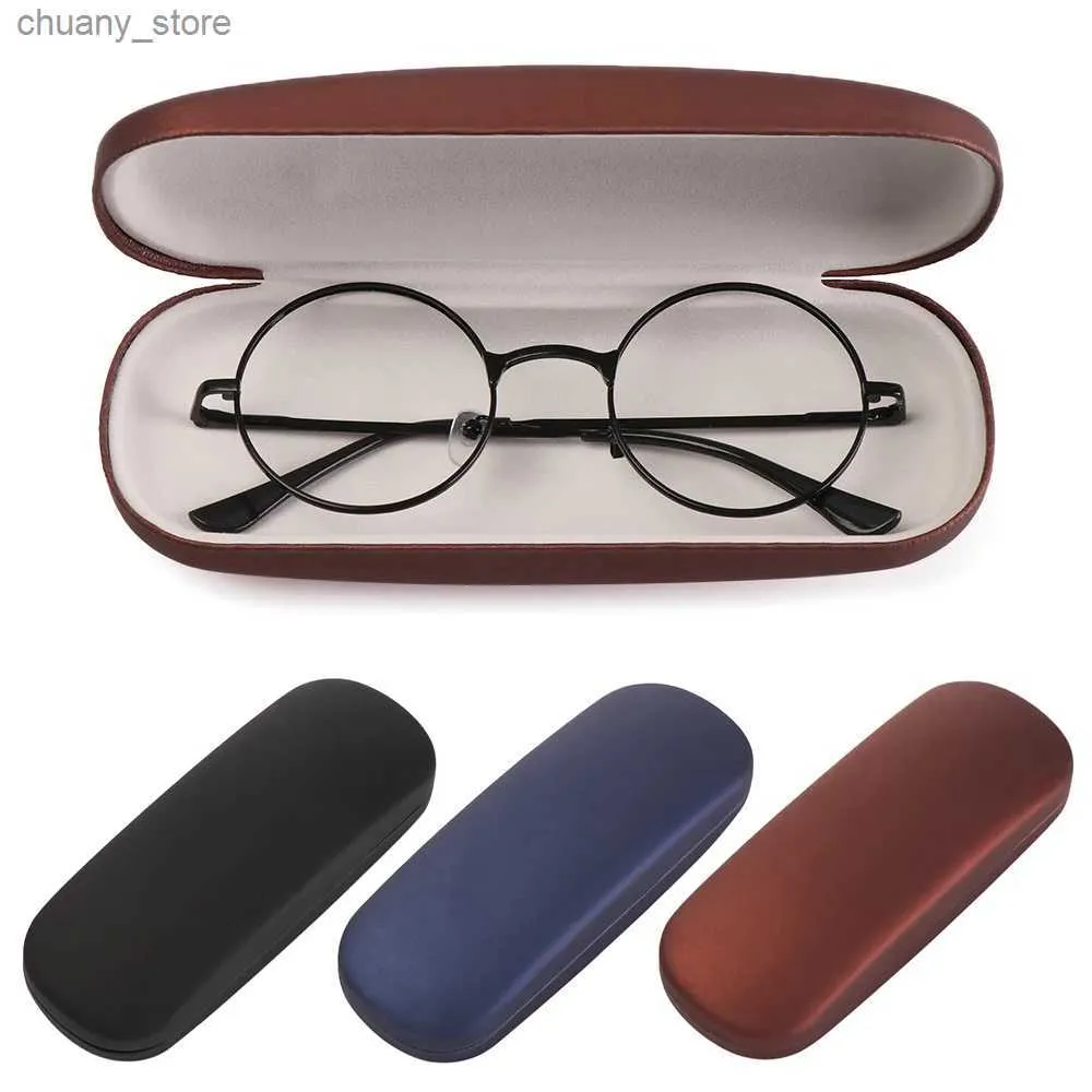 Sunglasses Cases 1PC Unisex PU Pearlescent Hard Frame Glasses Box Men Eyewear Cases Sunglasses Reading Glasses Case Eyewear Protector Y240416