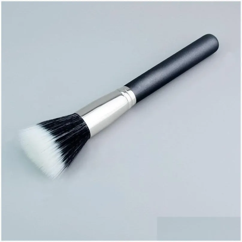 Makeup Brushes B Brush White Goat Hair Round Flat Head Double-Layer Loose Dazzling Color Contouring Shadow Coloris Drop Delivery Healt Dhzaf