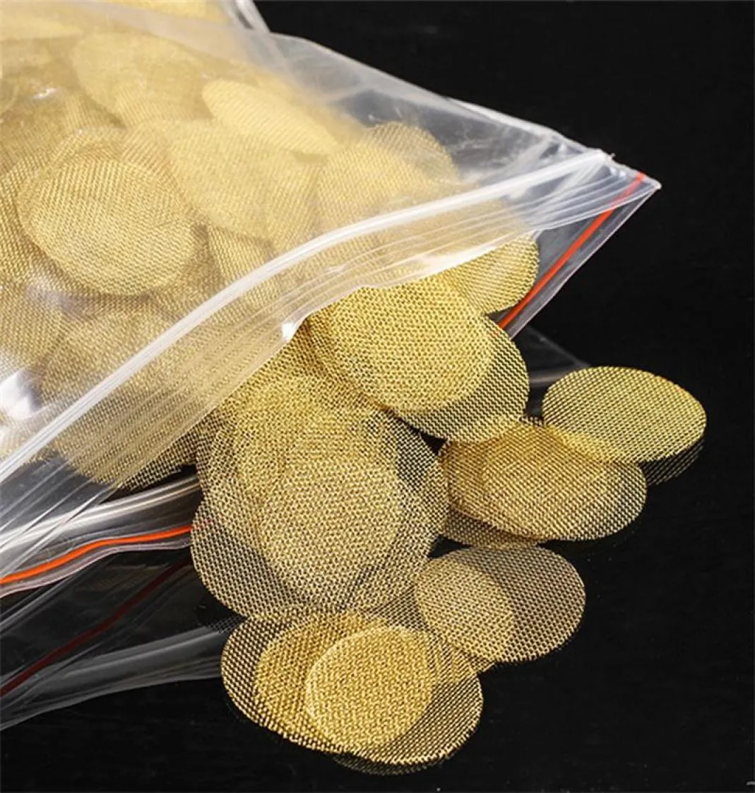 Smoking Pipes 500pcsset Brass Mesh Pipe Network Filter Hookah Water Tobacco Metal Filters Smoke Screen Gauze2219817