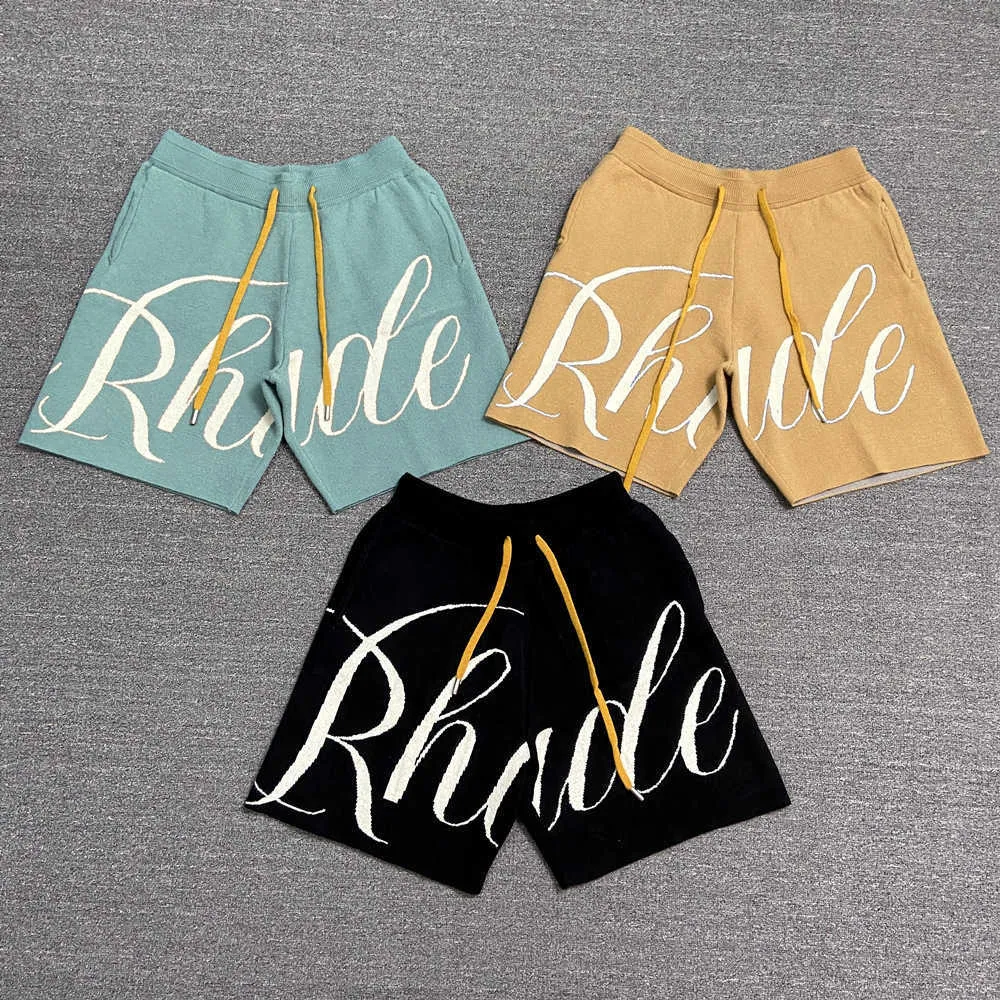 Rhude Trendy American Style Sportting Sports Trend Trend Summer Mens Five Points Shorts Sports Haute Couture Pants
