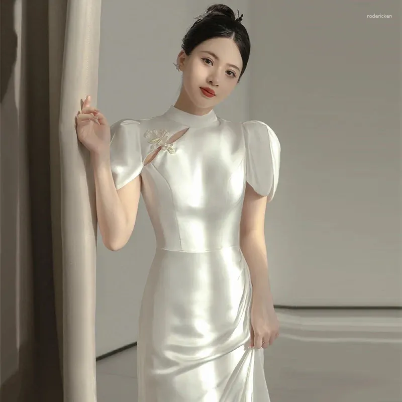 modern chinese wedding dress white White Marilyn Dress | Modern White Chinese Wedding Dress