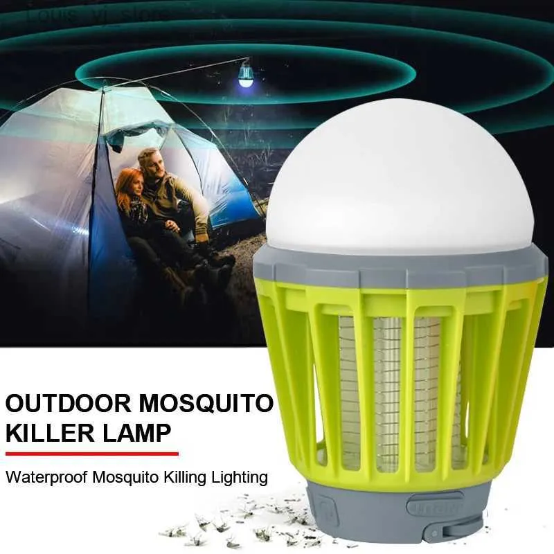 Mosquito Killer Lamps Outdoor Portable Camping Light Imperposproof Electric Shock Mosquito Killer Mosquito Mosquito Killer Killer Insect Catch Light YQ240417