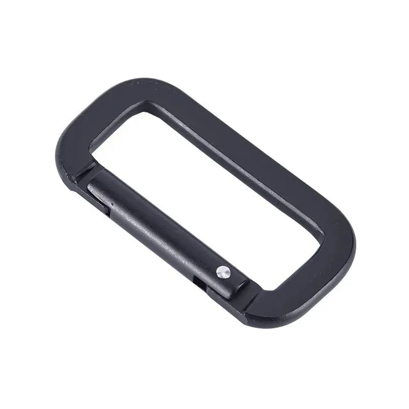 Carabinatore in campeggio con fibbia multifunzione Carabiner nero Square rapido Hedpack Strumento esterno Mini Fibbia