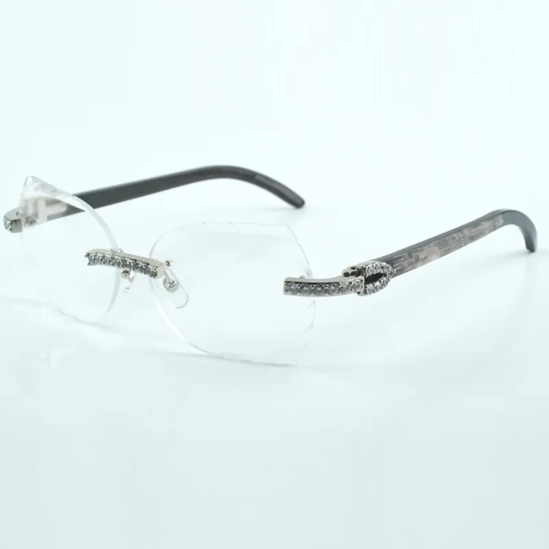 Micro Cut à la mode transparente des lentilles avec XL Diamond 8300817 avec des buffs texturés noirs naturels Hornes Buffle Taille 18-140 mm