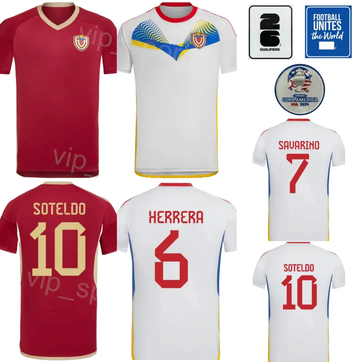 Nationaal team Venezuela 8 Rincon Soccer Jersey Man 24-25 Copa America 5 Moreno 2 Villanueva 16 Rosales Pereira 17 Martinez Murillo Osorio Rondon voetbalshirtkits