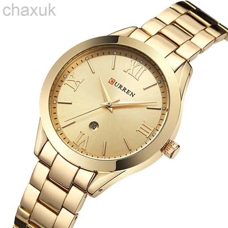 Wristwatches CURREN Watch Women Top Brand Quartz Female Bracelet Watches Stainless Steel Wrist For Ladies Reloj Mujer Gift Rose Gold d240417