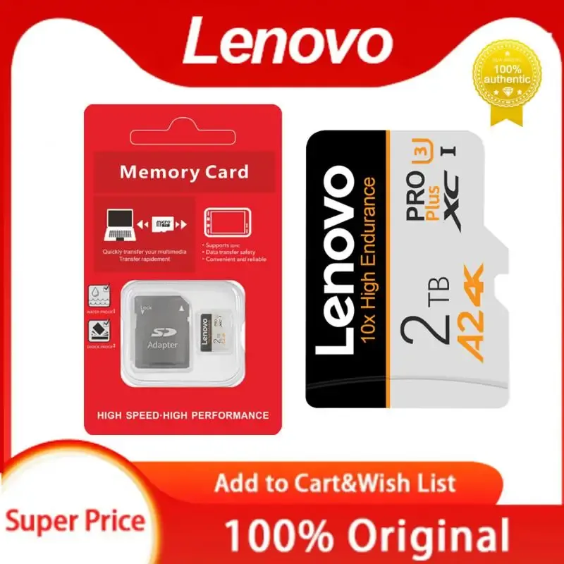 Kartlar Lenovo U3 A2 Hafıza Kartı 128GB Yüksek Kapasiteli Micro TF SD 2TB 1TB 512GB 256GB Mobil Depolama SD Kart Kart Okuyucu Hediyeleri Ver