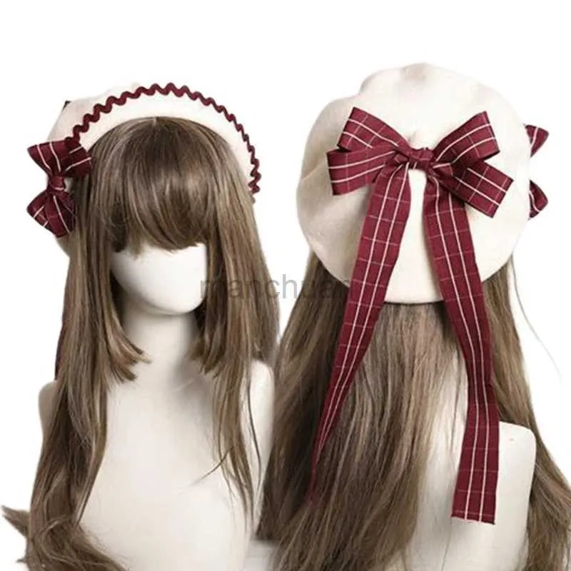 Berets lolita jk униформа бабочка шляпа Kawaii аксессуары для волос сладкая Япония Kawaii Bowknot милая шляпа Beret Hat State милая женщина D24417