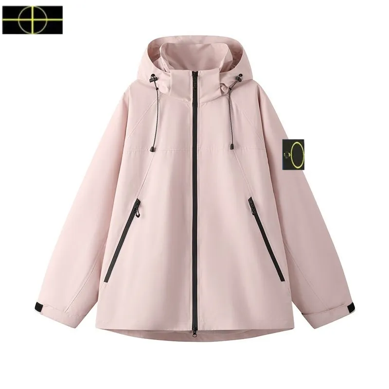 New Stone Jacket Island Island Edição coreana masculina Trenedy Loue Hooded Coat Spring e Autumn Tamanho grande Belo Windbreaker versátil