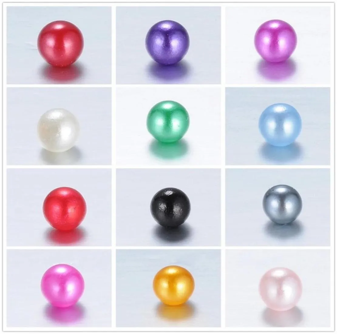 Mix Colors 8mm Teal Pearl Spacer Loose Pärlor för flytande charm smycken halsbandsarmband som gör 1000pcslot1104060