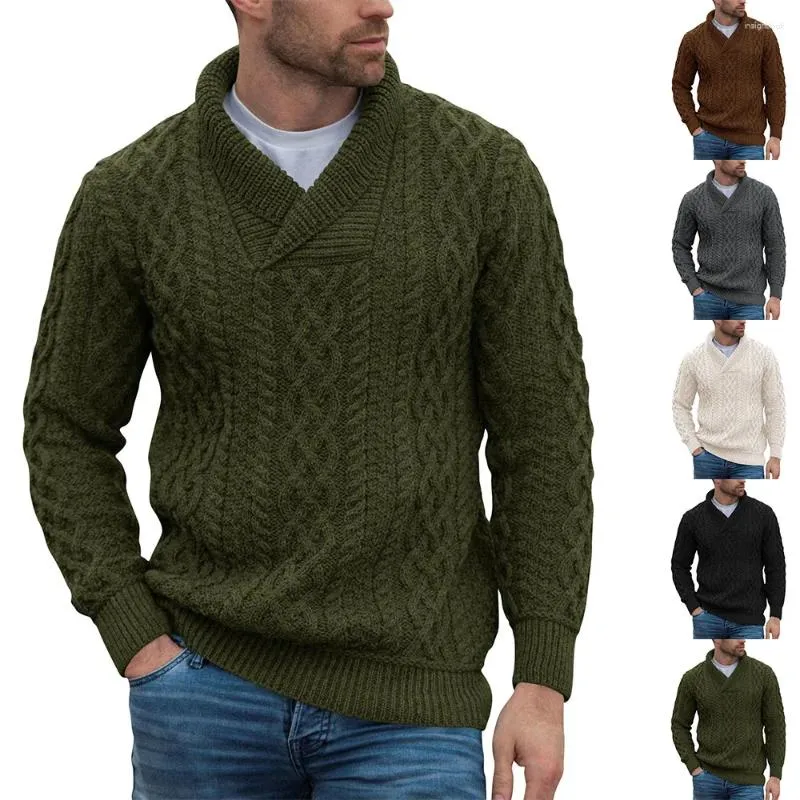 Herrenpullover 2024 Herbst/Winterpullover Herren Mode schlanke, Strick -Top -Mens tragen