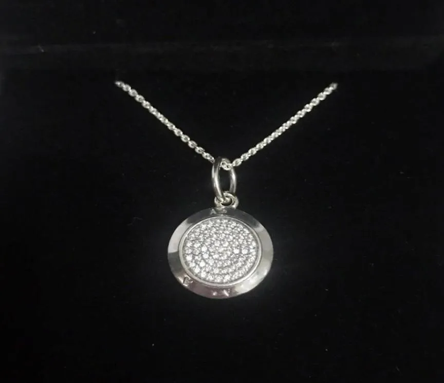 Klassische Design -Disc -Halskette Sets Original Box für P 925 Sterling Silber Signature Halsketten Frauen Herren Geschenk Jewel5695115