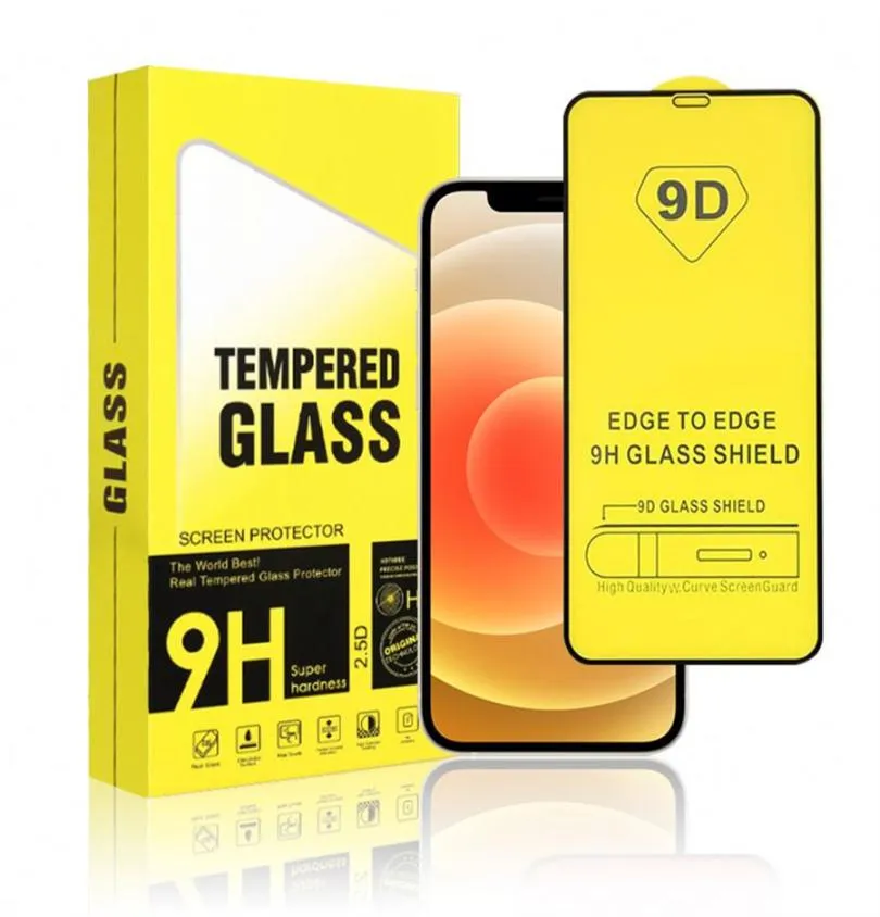 10in1 9d Screen Protector Full Cover Kleber Temperiertes Glasfilm für iPhone 14 13 12 Mini Pro 11 XR XS Max 8 7 6 Plus mit Retail Pac4623574
