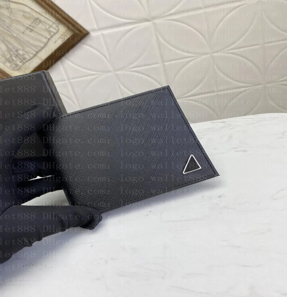 Luxusdesigner Männer Brieftasche Kurzer zweifache Kreditkarte Hülle Kuhlatten -Tasche NFC Coin -Geldbörse 2m0513 Black2720469