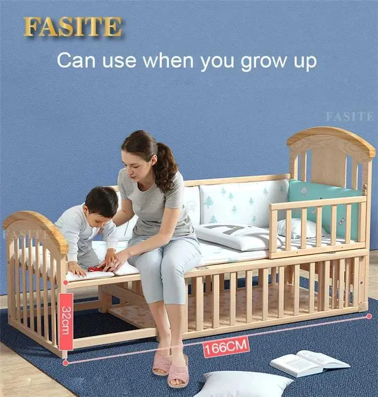 Pine swinging crib deals