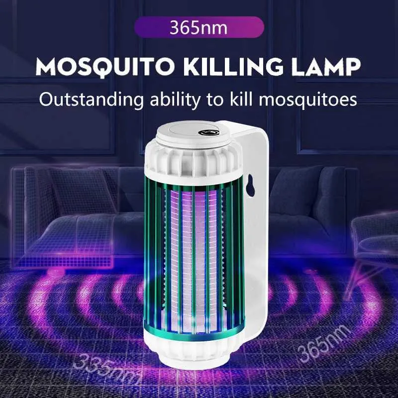 Mosquito Killer Lampes puissant Photocatalytic Mosquito Mosquito Lampe avec USB Charges électriques Killeur de mouche extérieure Catcher intérieur Utiliser YQ240417