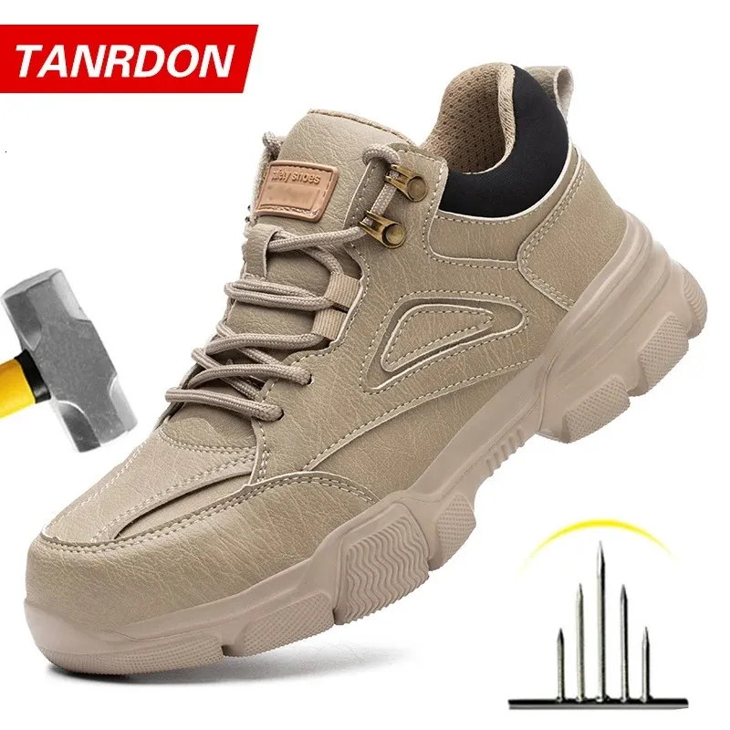 Buty bezpieczeństwa Mężczyźni stalowe buty robocze anty-pasztetyczne przeciw nie niezniszczalne buty ochronne buty przemysłowe 240409