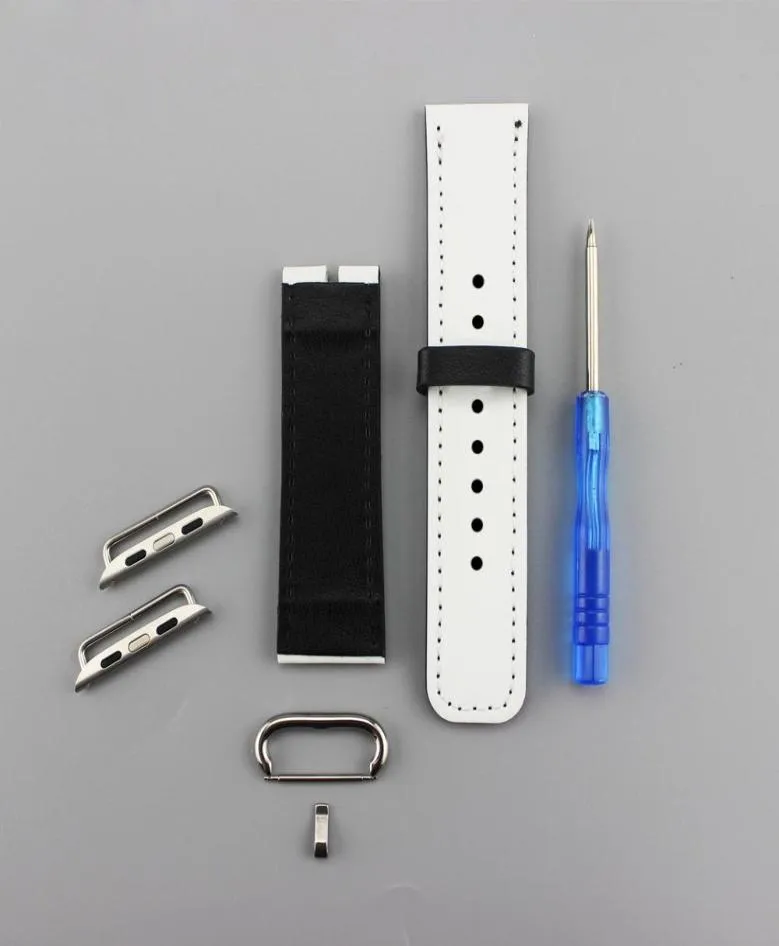 Sublimacja skórzane puste zespoły zegarków na zegarki jabłkowe dla iWatch Band 42 mm 38 mm mężczyzn Kobiety przenoszenie serca Drukowanie DIY Consu4254591