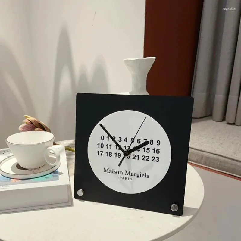 Horloges murales 2024 Temps de calendrier Expressionniste Ornements de tête de lit Nordique Bauhaus Style Table Monde Corloge de la maison Decoration Cadeau de luxe