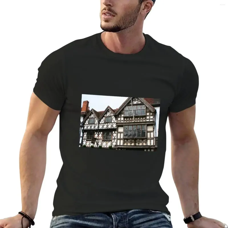 Herrpolos The Garrick Inn Stratford-upon-Avon England T-shirt Animal Prinfor Boys Short Sleeve Tee T-shirts For Men Cotton