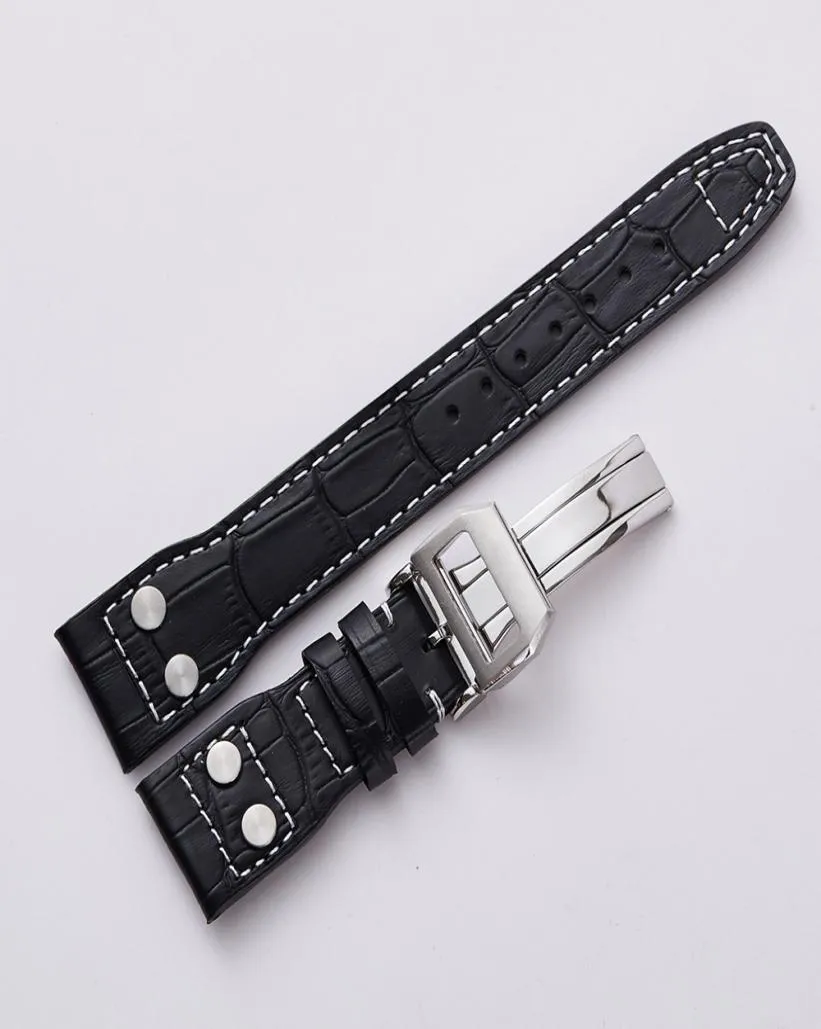 20 mm 22 mm echtes Kalb Leder Uhrengurt mit Schnallen Clasp Men039s Uhren Band für Fit IWC Armband Top Quality4209264