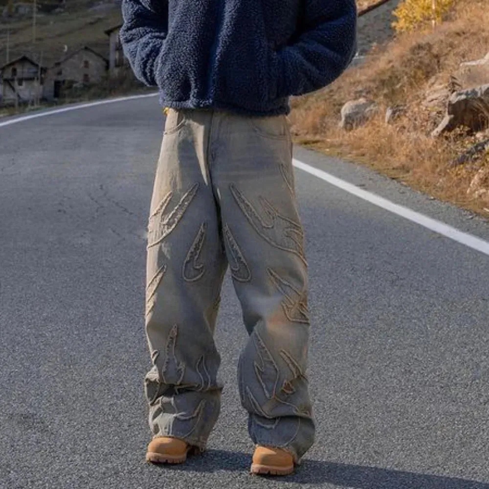 Rock Revival Jeans Men Style: Pantalones De Mezclilla Holgados De