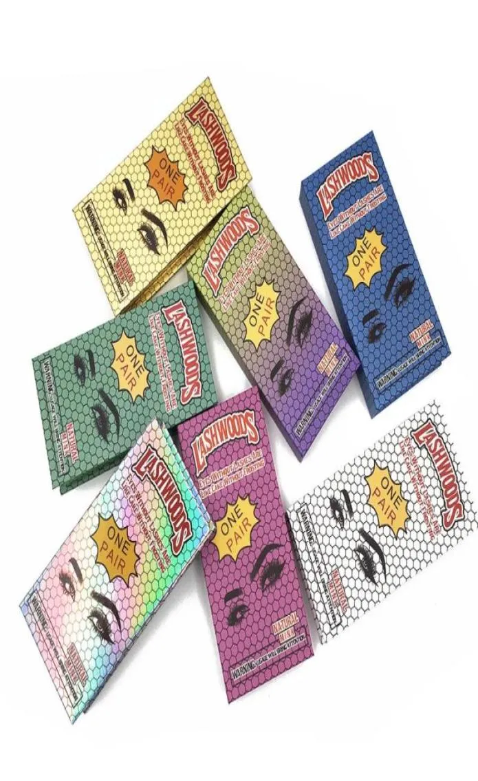 Embalaje de pestañas enteras de 7 colores Cajas de pestañas rectáneas nuevas cajas de pestañas con bandejas a granel 25 mm de pestañas de visón Box3959731