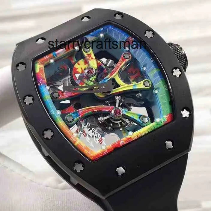 Men Watch Tourbillon Mechanics Leisure Man RM06801 Designer Watch Superclone active Business Wristwatch Automatique mécanique céramique