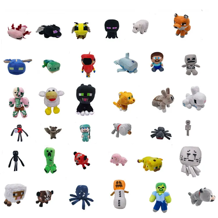 Plusieurs styles mon monde minecraft toys kids jeu multi-couleurs steve creeper farfed toys minecrafts creeper en peluche jouet