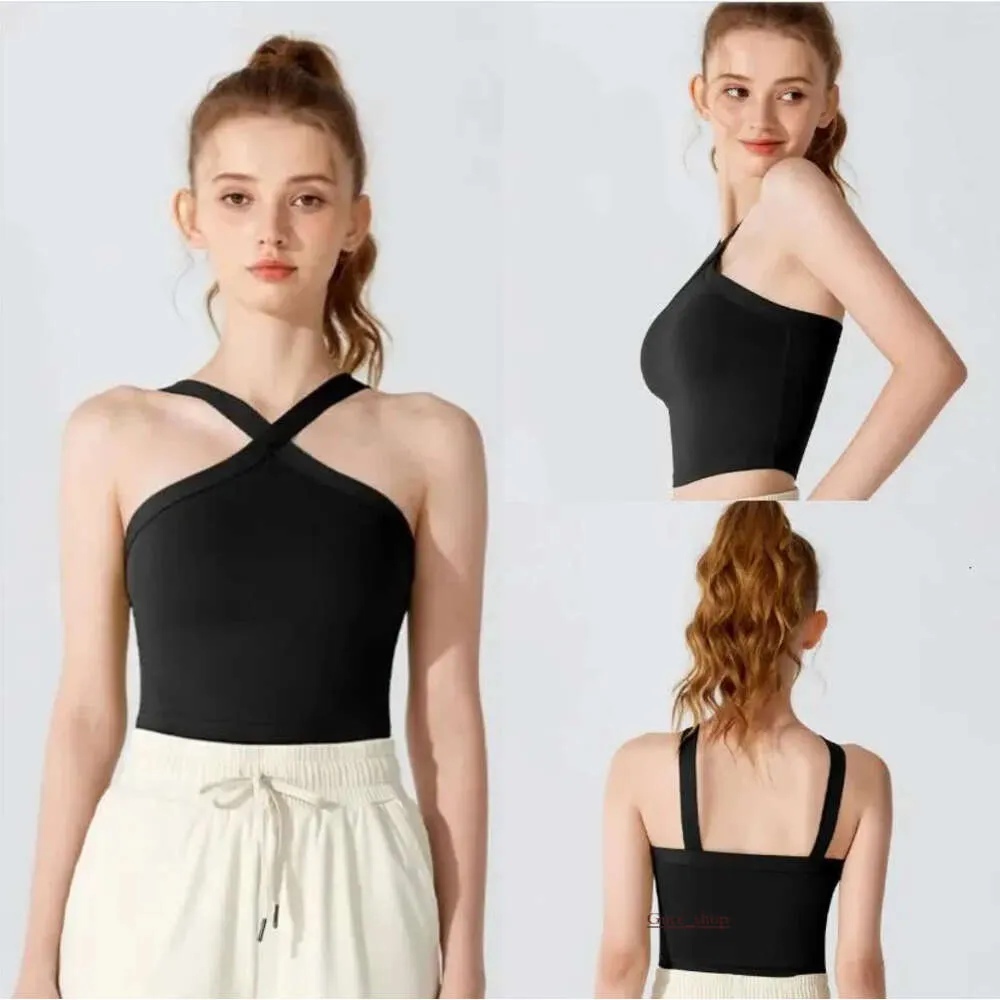 Al wyrównany zbiornik bielizny u stęgka joga strój Kobiety Summer Sexy T Shirt Solid Crop Tops Bez rękawów kamizelka mody szwana żebrowana prawdziwa bielizna dziewiąta niezręczna sport 418