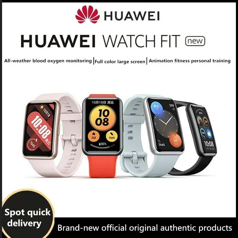 Watches Original Huawei Watch Fit New Smart Watch Sports Health Management Fashion Full Color Big Screen Watch