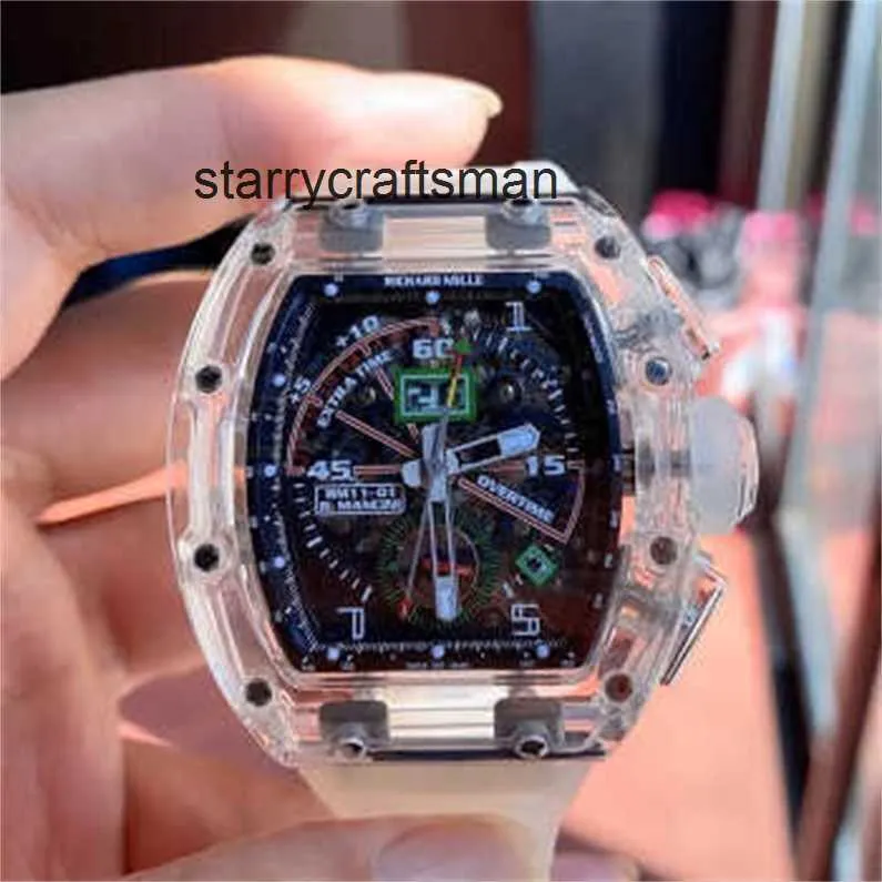 Men Watch Top Automatic Modified Wristwatches Rm011 Swiss Mechanical Crystal Case Made