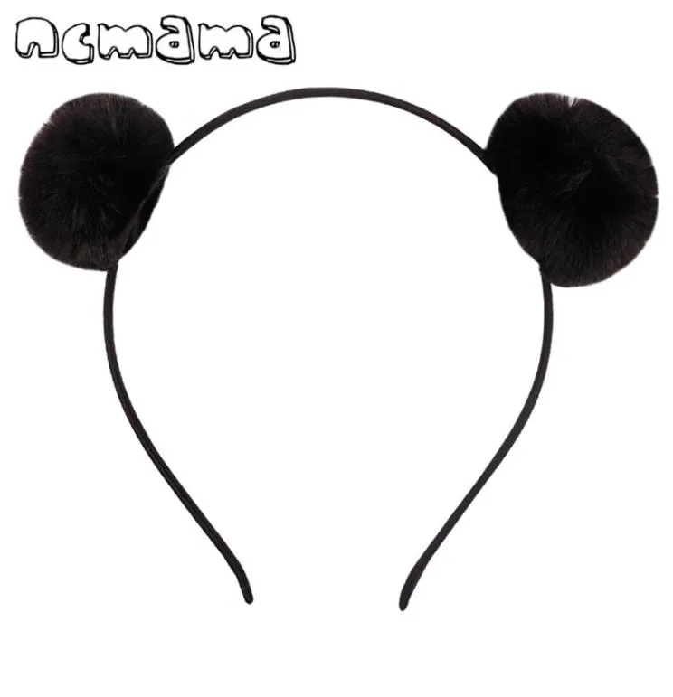 جميل Pompom Hairband Rabbit Plush Ball Ball Orgs مرنة الشعر طوق للأطفال ملحقات الشعر C19021601240y3201987