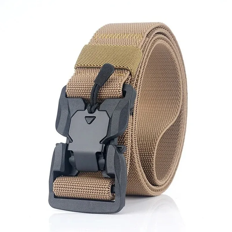 Nouvelle ceinture tactique Release rapide Boucle magnétique Boutes militaires Soft Real Nylon Sports Accessoires