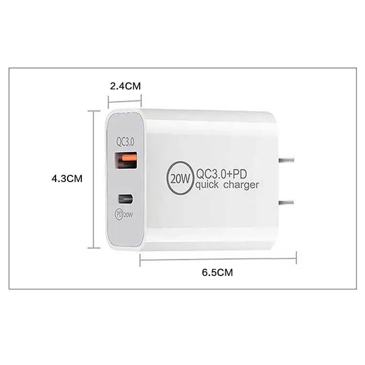 Universal 2.4A Ladegeräte Dual-Ports Typ C USB-C PD EU US-Wandladegeräte für iPhone 14 plus X XS Max 11 12 13 Pro Samsung Tablet