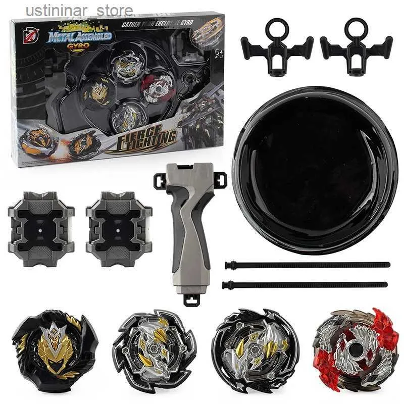 Beyblades Metal Fusion 2021 New Bayblade Burst Arena Toys Toys Explosed Gyro Limited Black Edition avec un disque de bataille compétitif explosant Gyro Handle L416