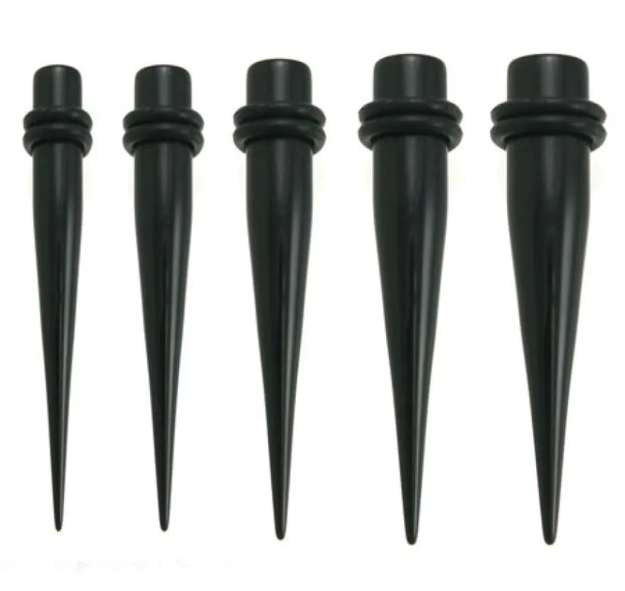 Black UV Acrylic Ear Stretching Tapers Expander Plugs Tunnel Body Piercing Jewelry Kit Gauges Bulk 1610mm Earring Promotional Ho1015811