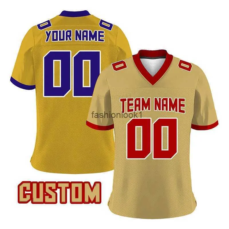 Golden Super Rugby Jersey Soccer 2022 2023 American Football Team Koszulka Mężczyźni Autentyczna niestandardowa sublimacja T-shirty FW24