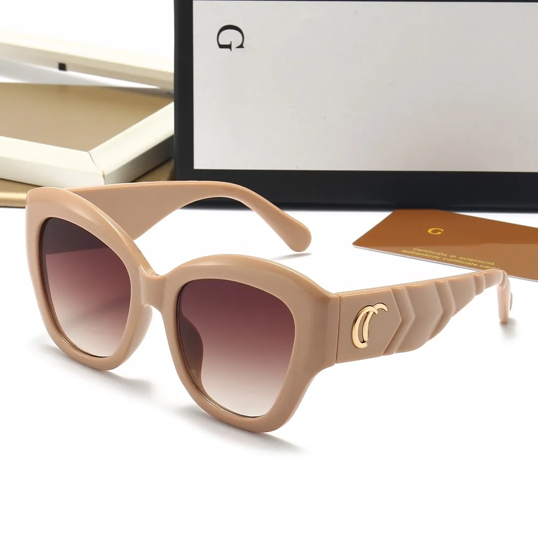 Designer oval Sunglasses Brand Retro-shaped 'cat eye' sunglasses Ladies luxury UV Protection Beach Driving Unisex Vacation Glasses