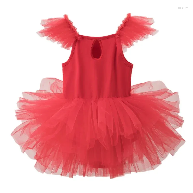 Abbigliamento da palco senza maniche Ballet tutu abito tutu solido imbracatura gonna soffice gonna ragazza che allena abiti in costume da performance