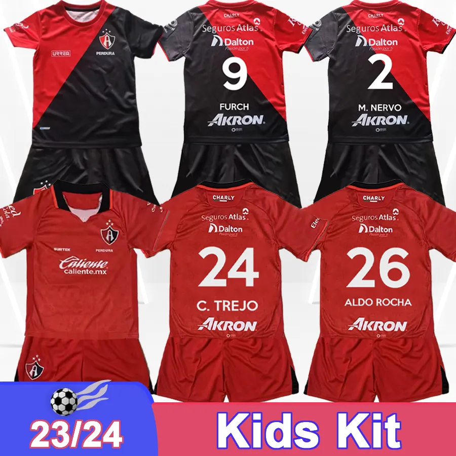 23 24 Atlas Kid Kit Kit Maglie da calcio Furch Herrera Trejo Abella Ausion Rocha Reyes Lozano J. Quinones Santamaria J. Abella Calcio da calcio