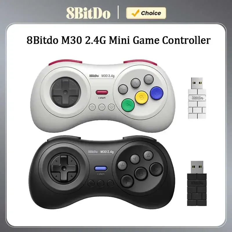 Mice 8Bitdo M30 2.4G Mini Gamepad Game Controller for Sega Genesis Mini and Mega Drive Mini Game Console Game Accessories